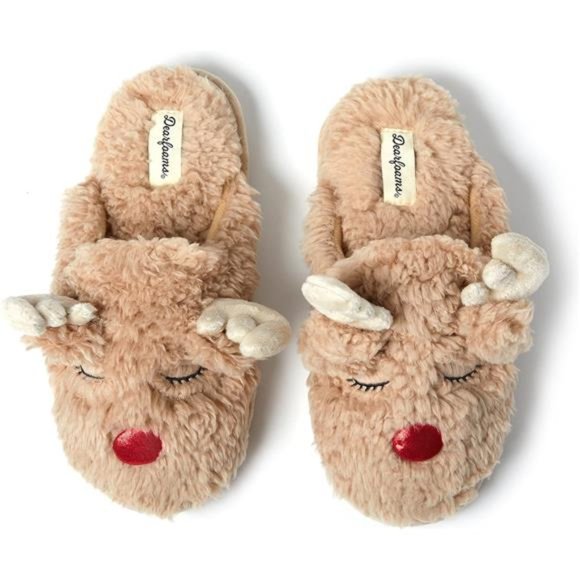 Unisex-adult‎ Matching Family Holiday Christmas Reindeer & Turkey Scuff - Picture 2 of 7